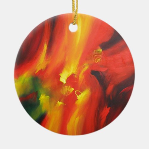 Abstract Expressionism Painting Ceramic Ornament
