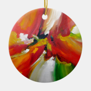 Abstract Expressionism Painting Ceramic Ornament