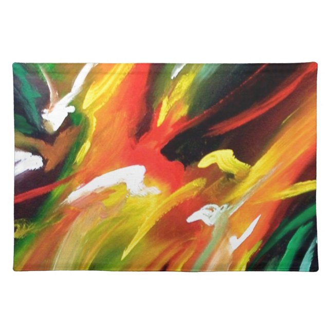 Abstract Expressionism Painting Cloth Placemat (Front)
