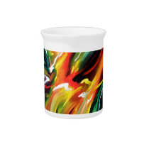 Abstract Expressionism Painting Drink Pitcher