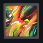 Abstract Expressionism Painting Gift Box<br><div class="desc">Yellow Green Red Blue Abstract Expressionism Painting</div>