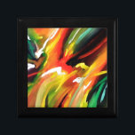 Abstract Expressionism Painting Jewelry Box<br><div class="desc">Yellow Green Red Blue Abstract Expressionism Painting</div>