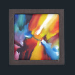 Abstract Expressionism Painting Keepsake Box<br><div class="desc">Red Yellow Green Blue Abstract Expressionism Painting</div>
