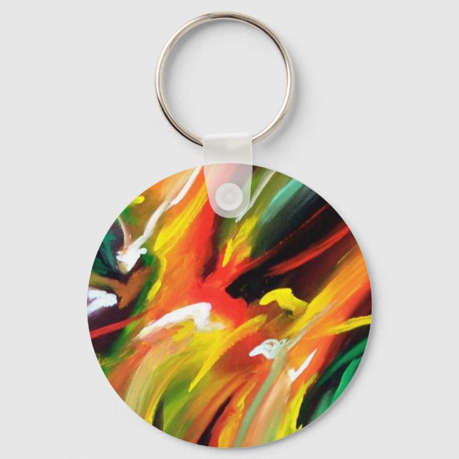 Abstract Expressionism Painting Keychain (Front)