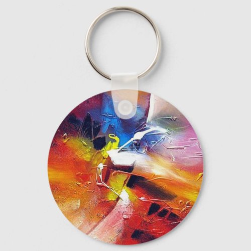 Abstract Expressionism Painting Keychain