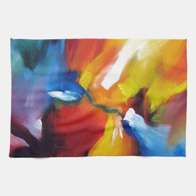 Abstract Expressionism Painting Kitchen Towel (Horizontal)