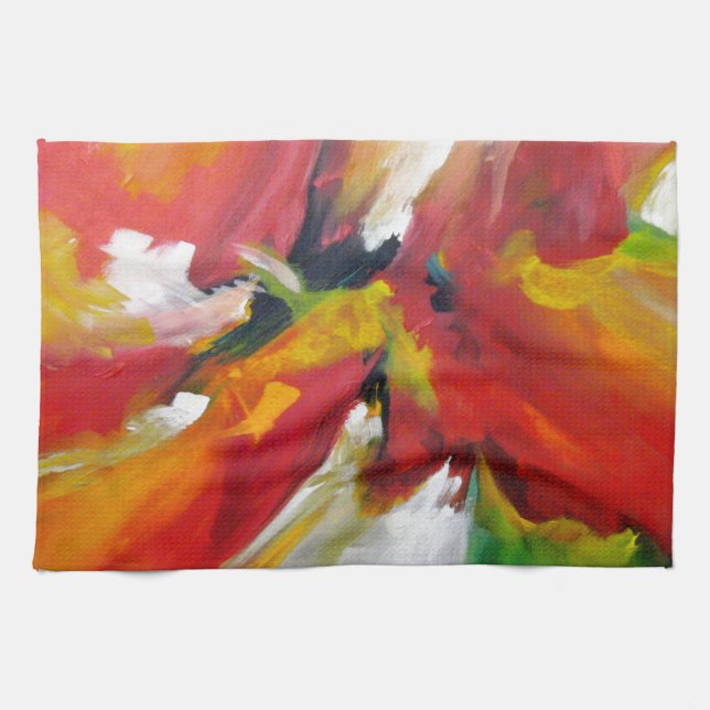 Abstract Expressionism Painting Kitchen Towel (Horizontal)