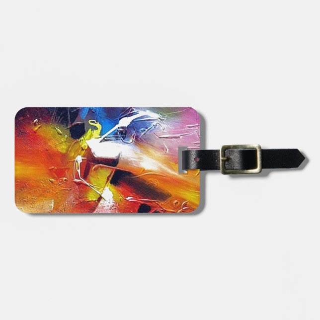 Abstract Expressionism Painting Luggage Tag (Front Horizontal)