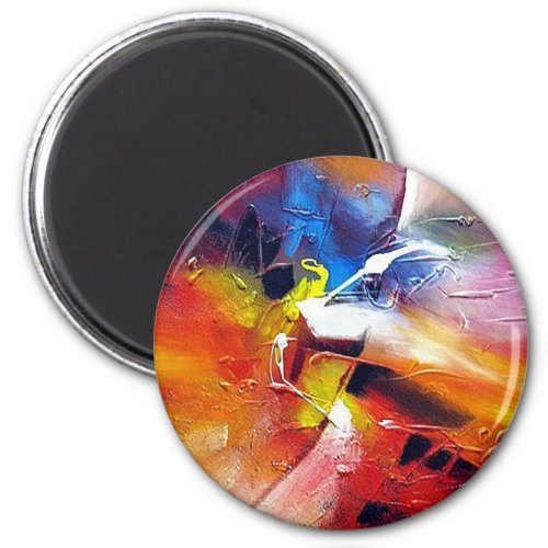 Abstract Expressionism Painting Magnet