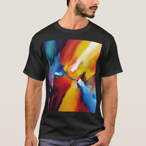 Abstract Expressionism Painting Modern Colorful T_Shirt