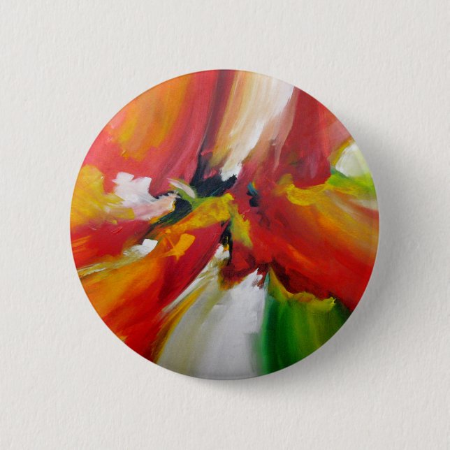 Abstract Expressionism Painting Pinback Button (Front)