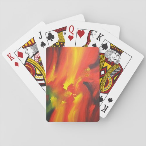 Abstract Expressionism Painting Playing Cards