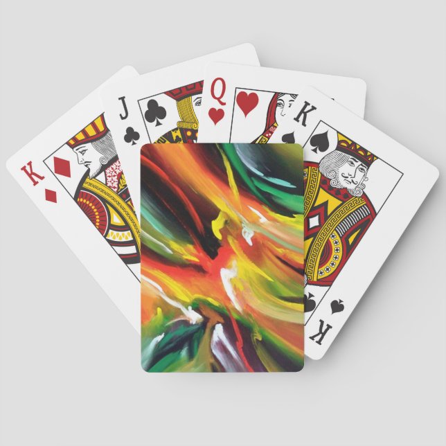 Abstract Expressionism Painting Poker Cards (Back)