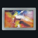 Abstract Expressionism Painting Rectangular Belt Buckle<br><div class="desc">Contemporary Abstract Expressionism Painting by Serdar Hizli</div>