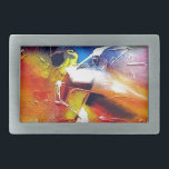 Abstract Expressionism Painting Rectangular Belt Buckle<br><div class="desc">Contemporary Abstract Expressionism Painting by Serdar Hizli</div>