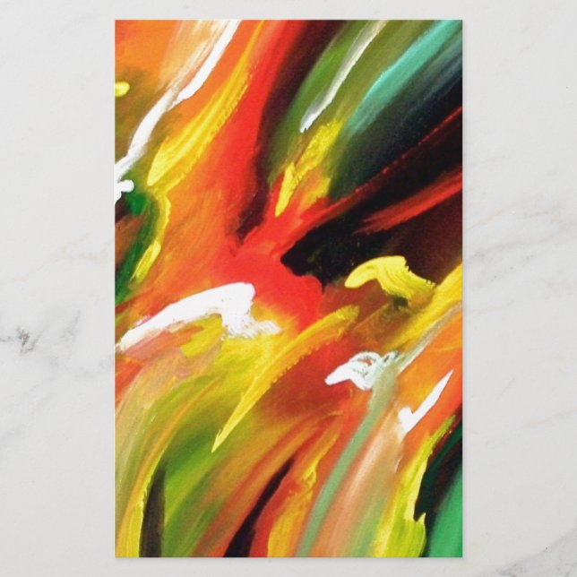 Abstract Expressionism Painting Stationery (Front)