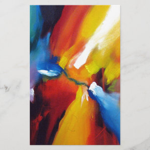 Abstract Expressionism Painting Stationery