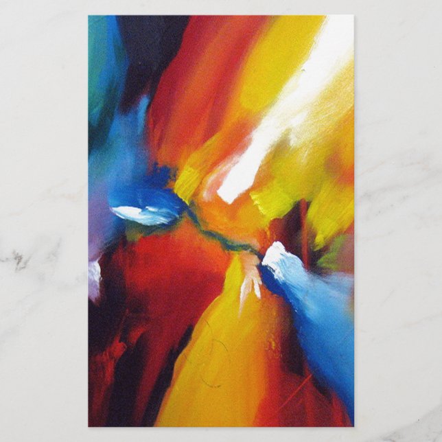 Abstract Expressionism Painting Stationery (Front)