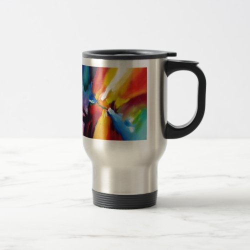 Abstract Expressionism Painting Travel Mug