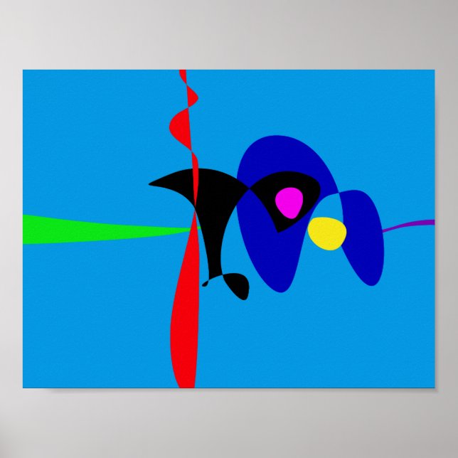 Abstract Expressionism Simple Digital Art Poster (Front)