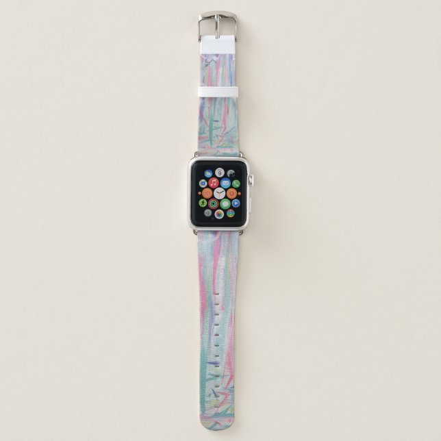 Abstract Expressionism Watercolor Art Cool Apple Watch Band (Front)