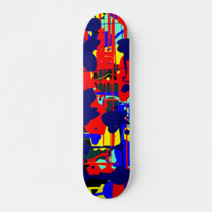 Abstract Expressionist 01 - Retro Skateboard Deck