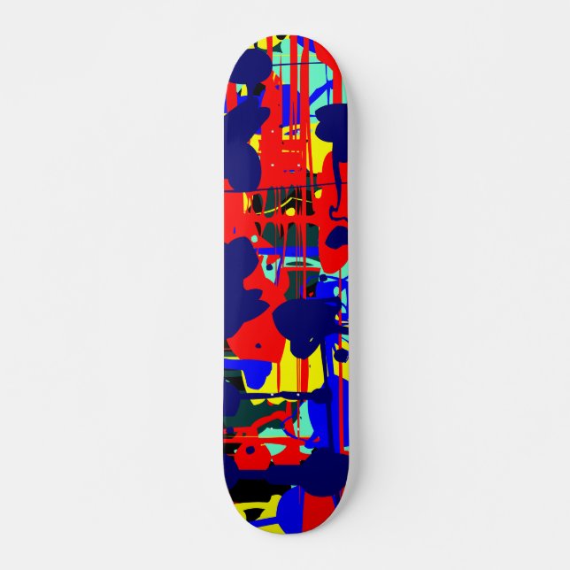 Abstract Expressionist 01 - Retro Skateboard Deck (Front)