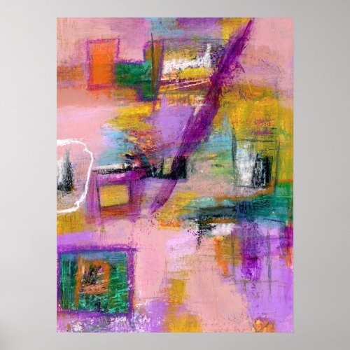 Abstract Expressionist Art Intuitive Painting Poster