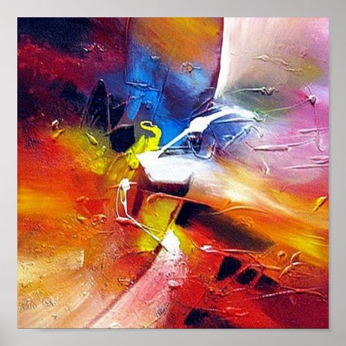 Abstract Expressionist Art Painting Colorful Poster
