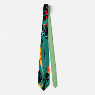 Abstract Expressionist Bicycle Parts Necktie