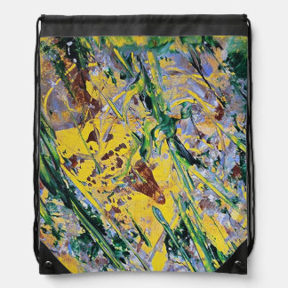 Abstract Expressionist Blanket Drawstring Bag