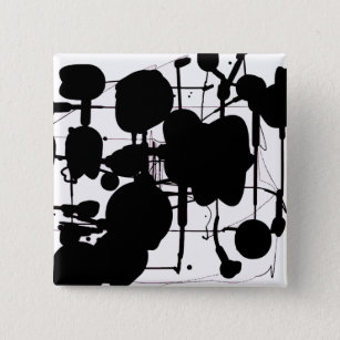 Abstract Expressionist Button