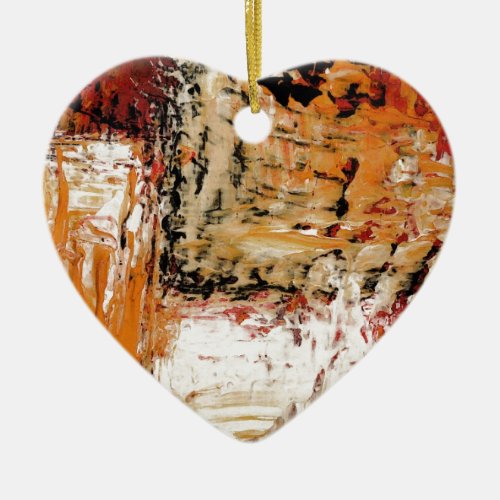 Abstract Expressionist Ceramic Ornament