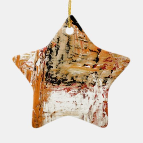 Abstract Expressionist Ceramic Ornament