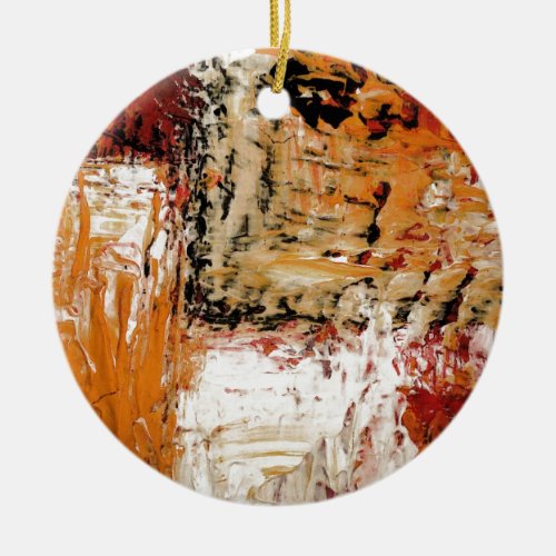 Abstract Expressionist Ceramic Ornament