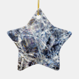 Abstract Expressionist Dance 3 Square Ceramic Ornament