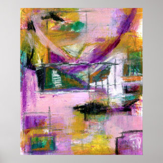 Abstract Expressionist Painting Shapes Markmaking  Poster