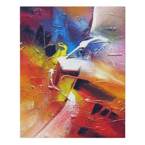 Abstract Expressionist Style Painting Contemporary Faux Canvas Print