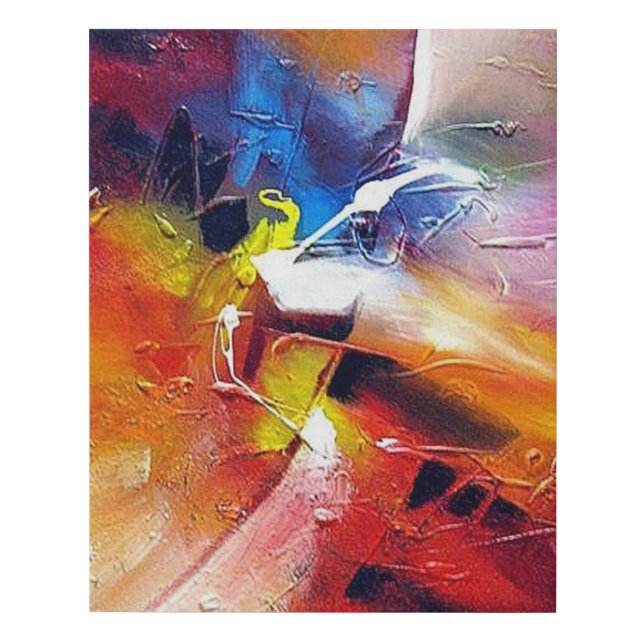 Abstract Expressionist Style Painting Contemporary Faux Canvas Print (Front)