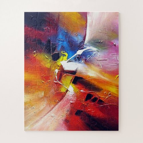 Abstract Expressionist Style Painting Contemporary Jigsaw Puzzle