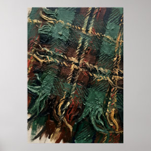 Abstract Expressionist Textured Oil Painting Poste Poster
