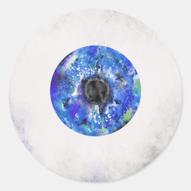 Abstract eye art, eye, optometry, ophthalmology classic round sticker (Front)