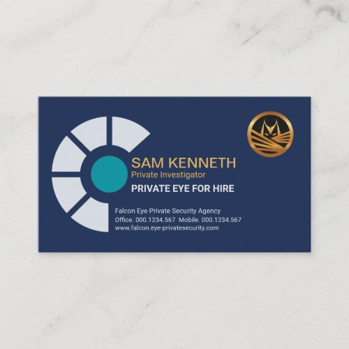 Abstract Eye Gun Scope Private Investigator Business Card
