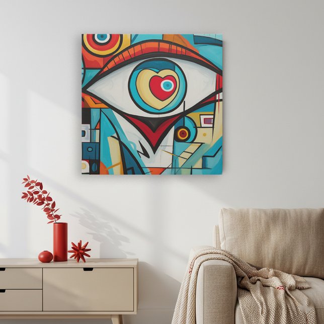 Abstract Eye Heart Wall Art Print (Creator Uploaded)
