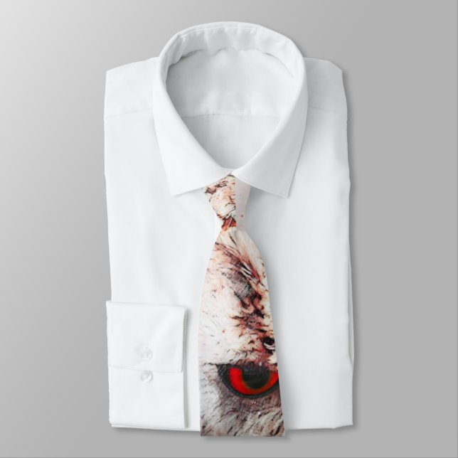 Abstract Eye of the Owl  Neck Tie (Tied)