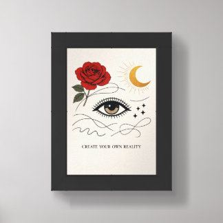 Abstract Eye Rose Moon Aesthetic Wall Art