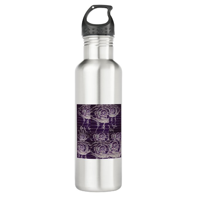 Abstract eye stainless steel water bottle (Front)