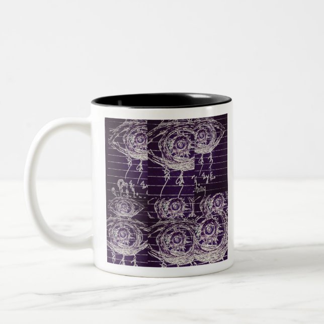 Abstract eye Two-Tone coffee mug (Left)