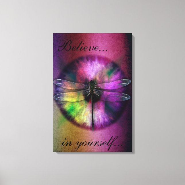 Abstract Eye with Dragonfly Canvas Print (Front)