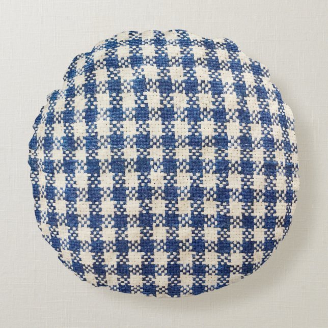 Abstract fabric pattern texture background round pillow (Front)
